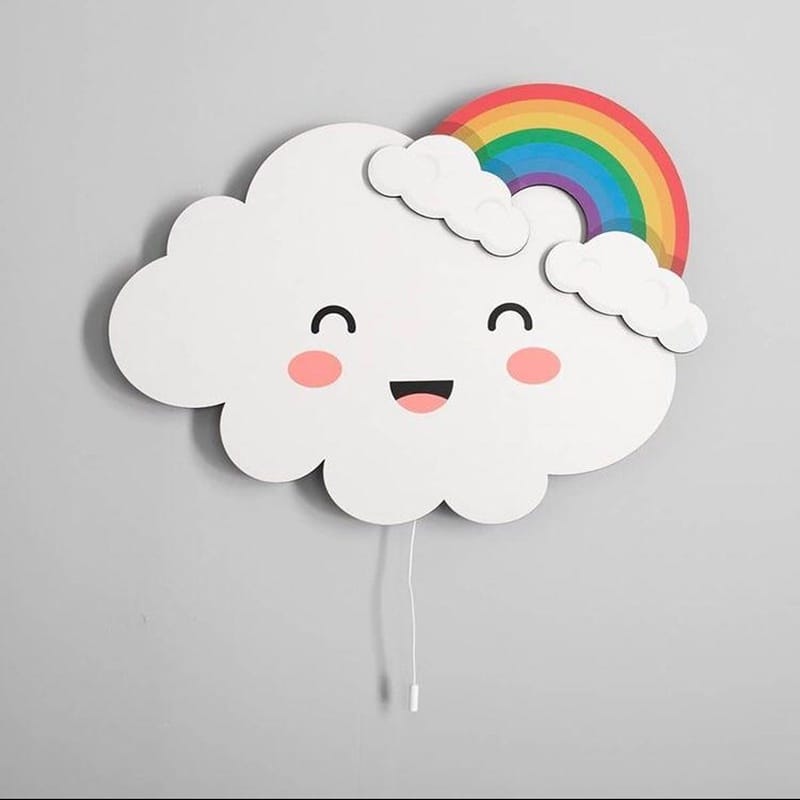 Wolk Wandlamp Regenboog LED Wit Nachtlampen