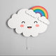 Wolk Wandlamp Regenboog LED Wit