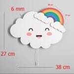 Wolk Wandlamp Regenboog LED Wit Nachtlampen