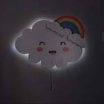 Wolk Wandlamp Regenboog LED Wit Nachtlampen
