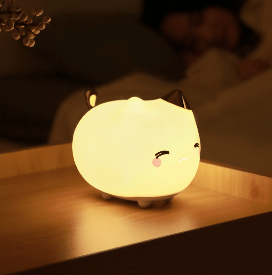 Zacht Katten Nachtlampje 14cm Nachtlampen