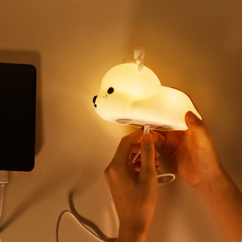 Zachte Siliconen Baby Hert LED Lamp Nachtlampen