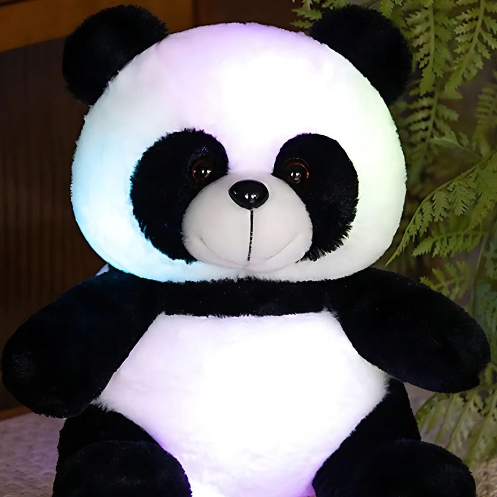 Zwart Wit Panda Knuffel Nachtlampje Met Rode Harten 25 cm Nachtlampen