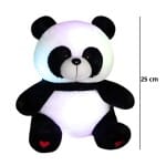Zwart Wit Panda Knuffel Nachtlampje Met Rode Harten 25 cm Nachtlampen